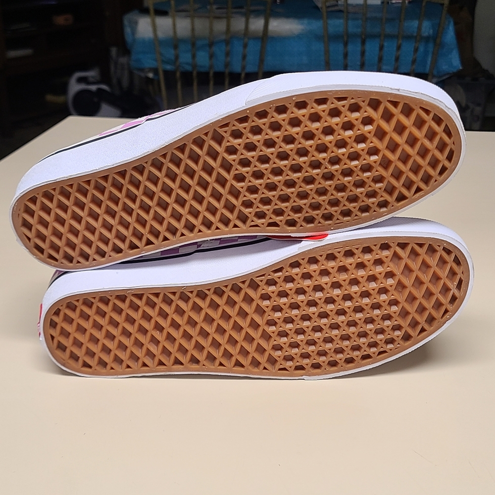 Vans Authentic Checkerboard casual skateboard sneakers size 9 1/2 - Picture 10 of 10